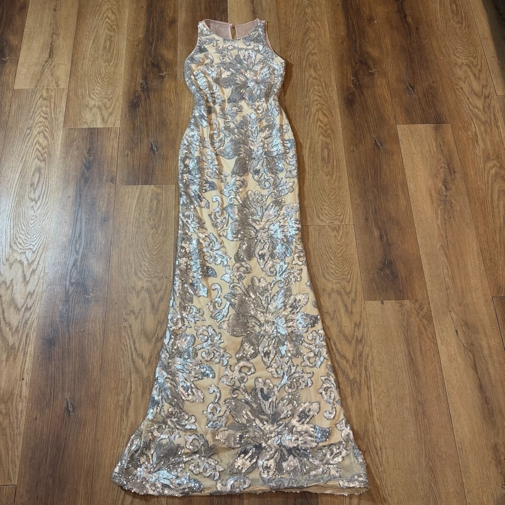 Vintage Y2K Beaded Dress Vintage Beaded Dress Sequin Floral Sequin Wedding Dress